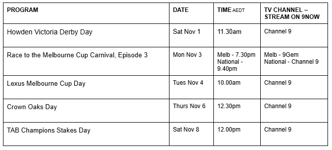 Nine talent on track at Derby Day