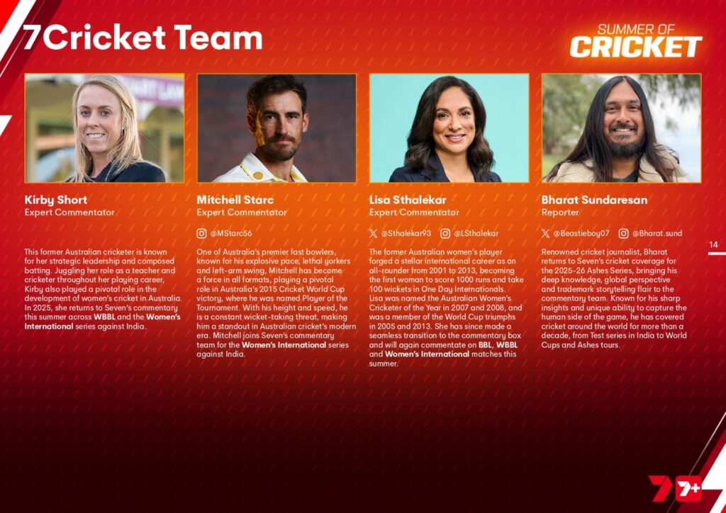 Seven's Summer of Cricket starts now