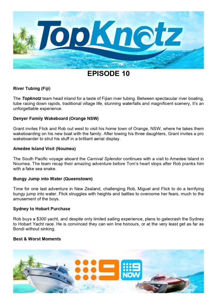 TopKnotz on Channel 9 has plenty of adventure