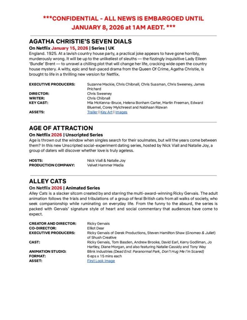 Netflix debuts highly anticipated 2026 slate