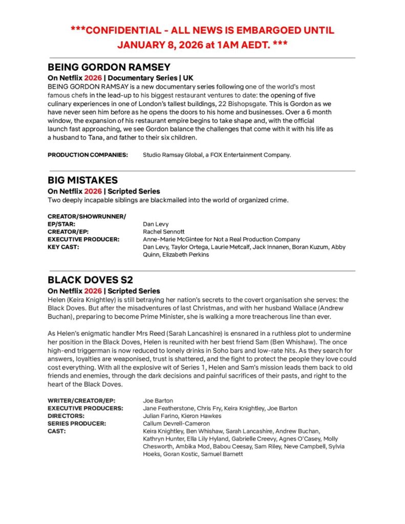 Netflix debuts highly anticipated 2026 slate