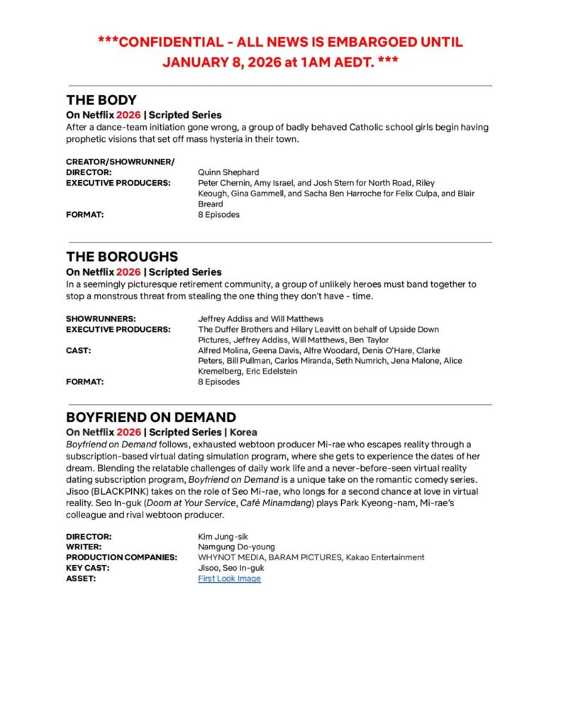 Netflix debuts highly anticipated 2026 slate