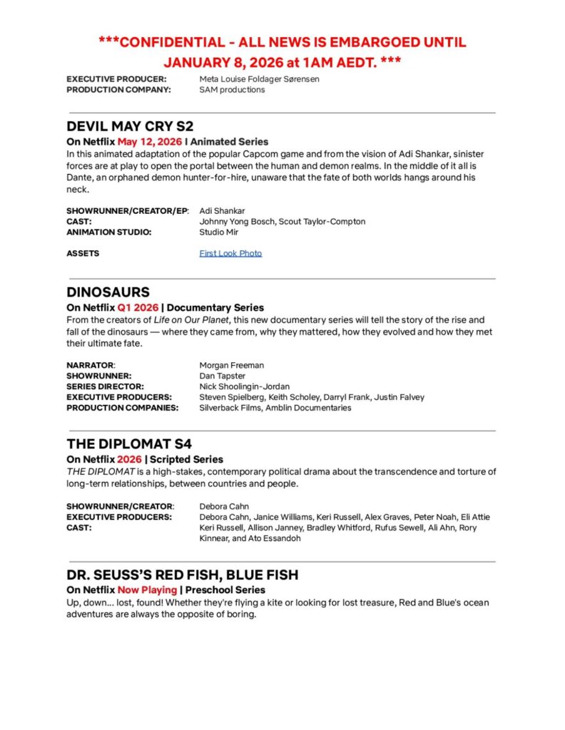 Netflix debuts highly anticipated 2026 slate