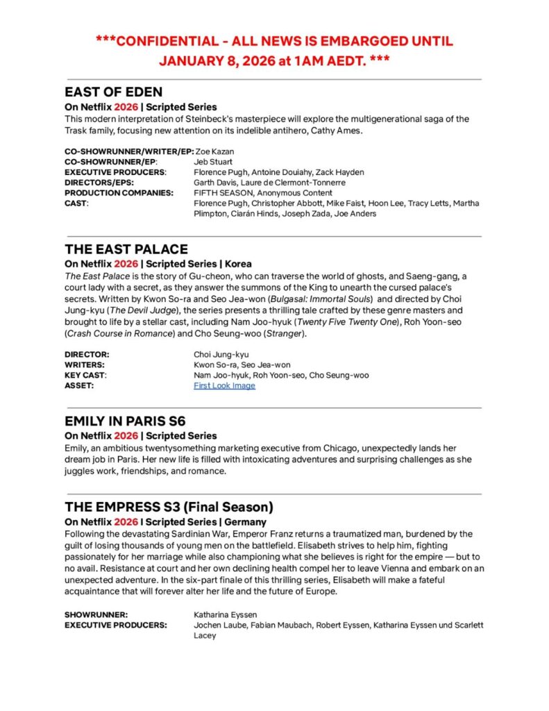 Netflix debuts highly anticipated 2026 slate