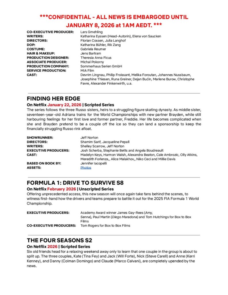 Netflix debuts highly anticipated 2026 slate