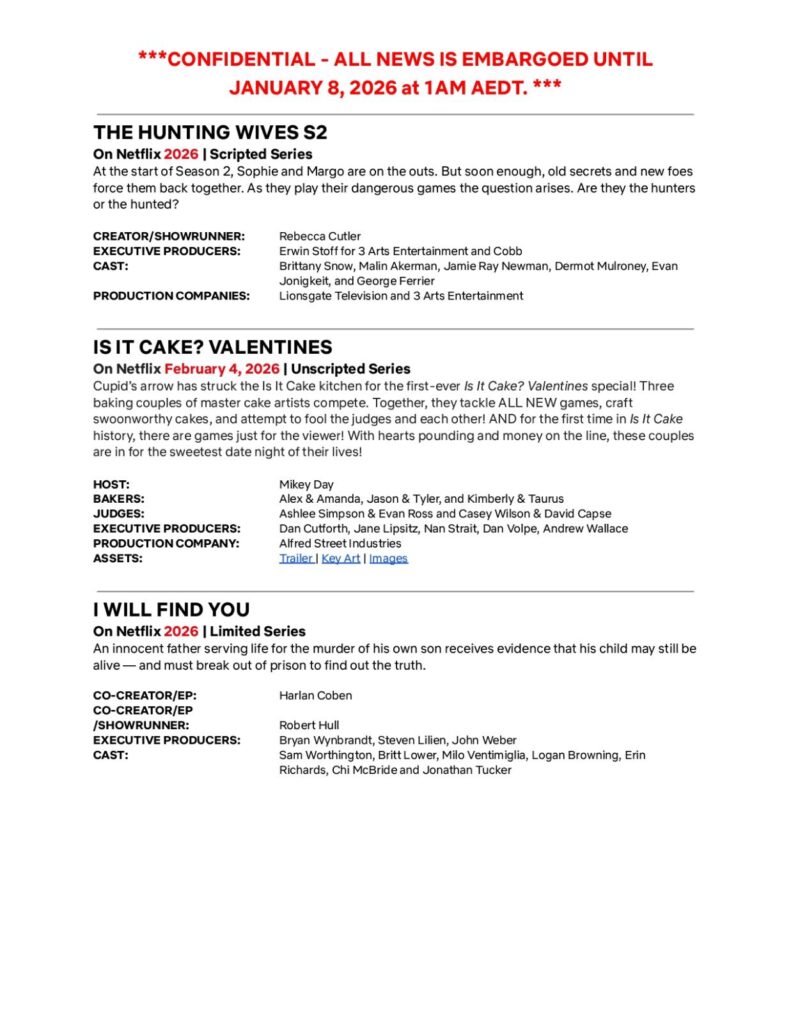 Netflix debuts highly anticipated 2026 slate