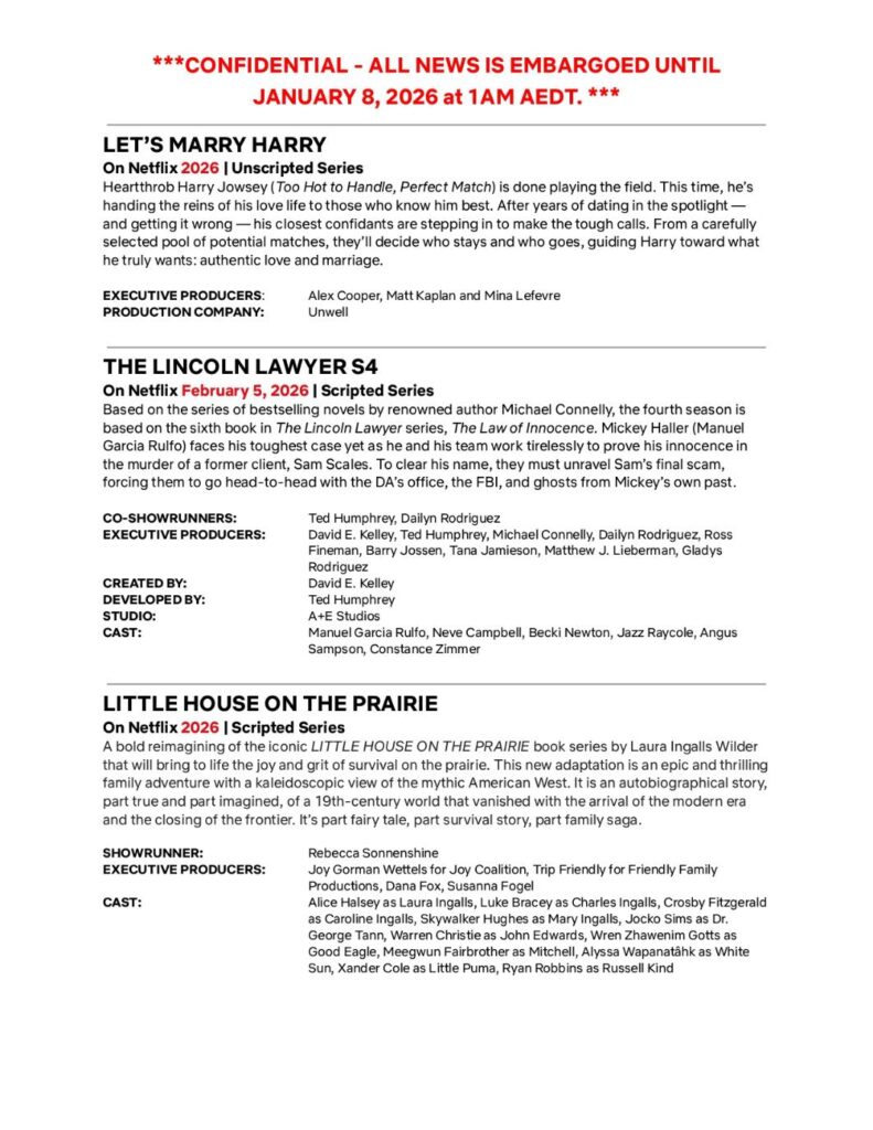 Netflix debuts highly anticipated 2026 slate