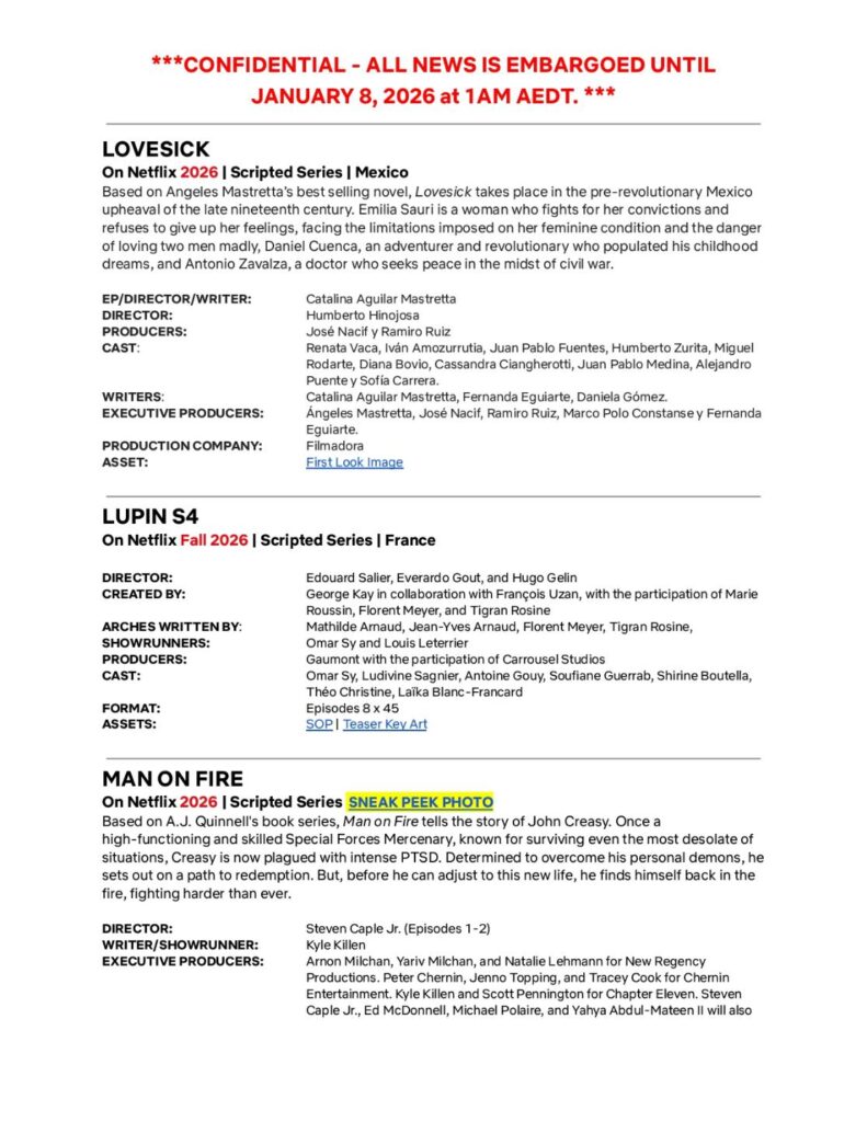 Netflix debuts highly anticipated 2026 slate