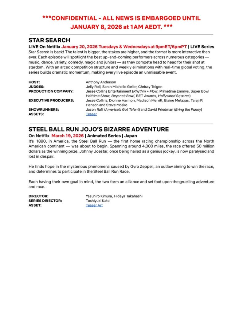 Netflix debuts highly anticipated 2026 slate