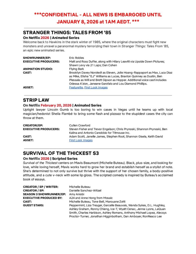 Netflix debuts highly anticipated 2026 slate