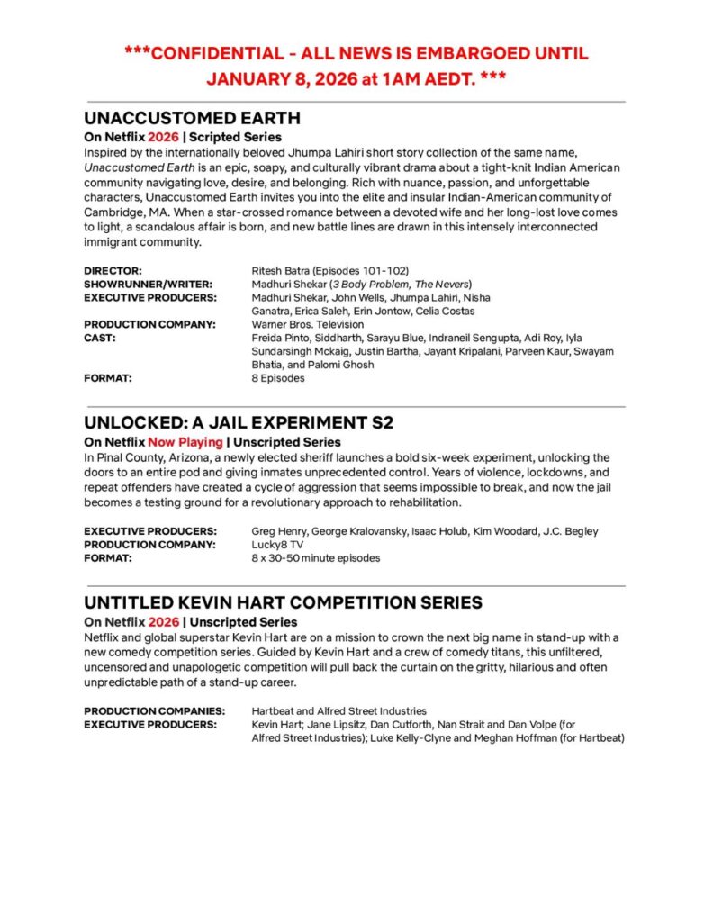 Netflix debuts highly anticipated 2026 slate