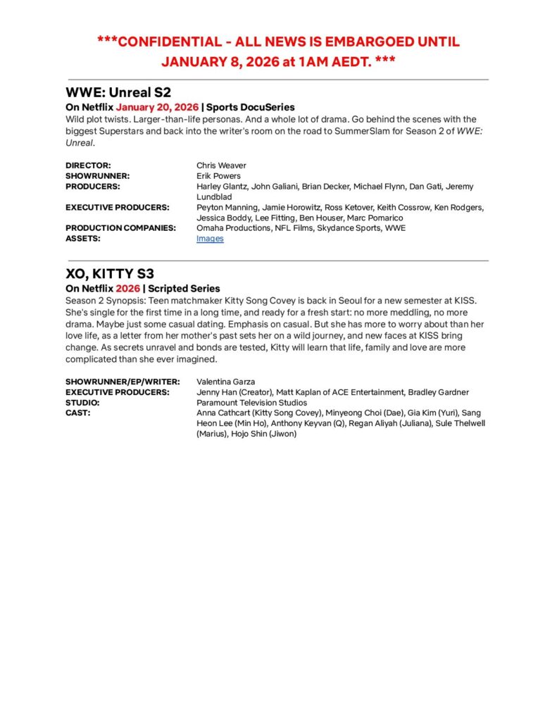 Netflix debuts highly anticipated 2026 slate