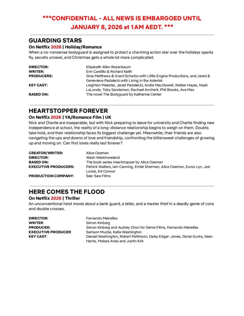 Netflix debuts highly anticipated 2026 slate