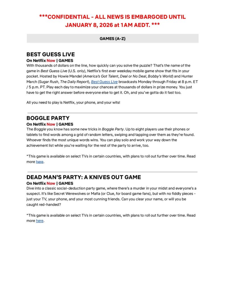 Netflix debuts highly anticipated 2026 slate