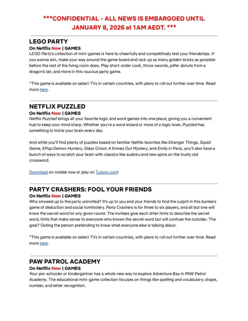 Netflix debuts highly anticipated 2026 slate