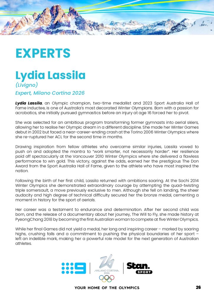 Olympic Winter Games Milano Cortina 2026 on Channel 9 full broadcast details