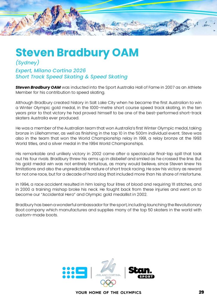 Olympic Winter Games Milano Cortina 2026 on Channel 9 full broadcast details