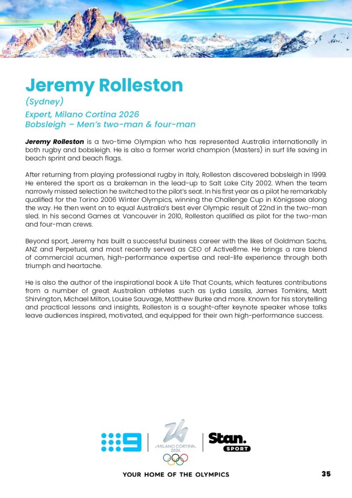 Olympic Winter Games Milano Cortina 2026 on Channel 9 full broadcast details