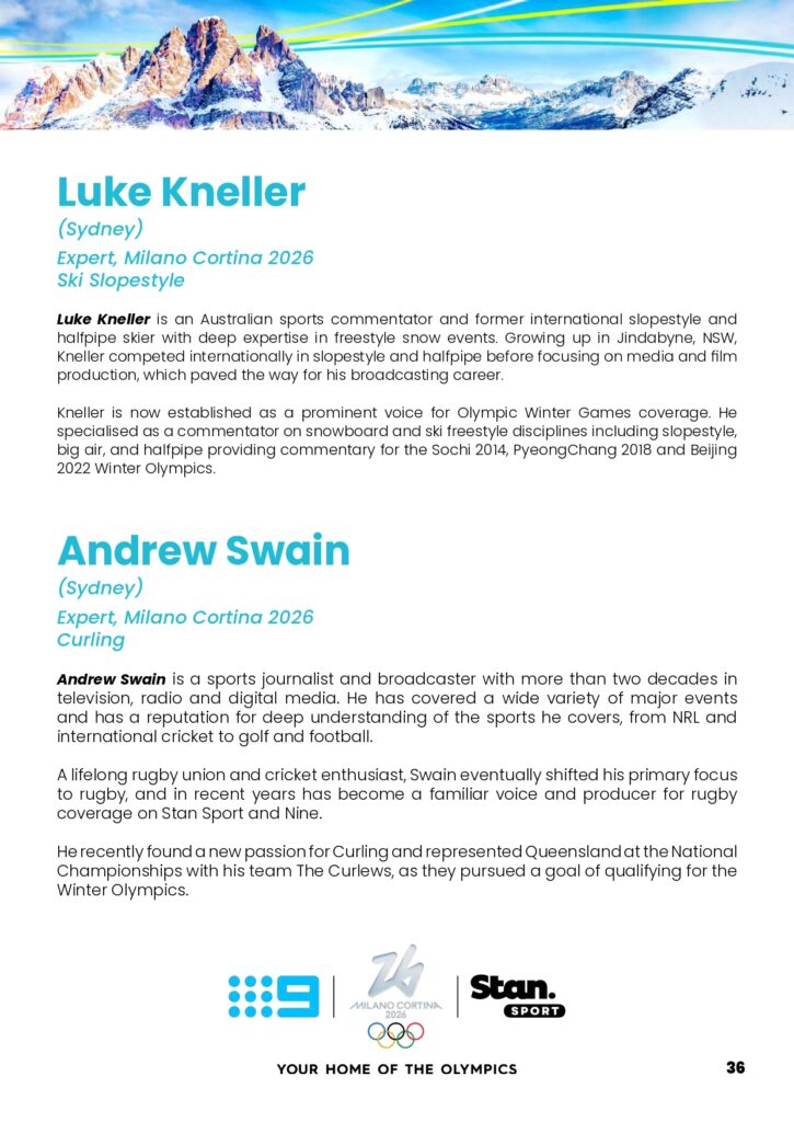 Olympic Winter Games Milano Cortina 2026 on Channel 9 full broadcast details