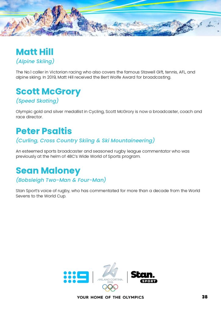 Olympic Winter Games Milano Cortina 2026 on Channel 9 full broadcast details