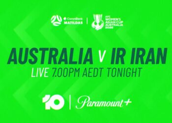 The CommBank Matildas Face IR Iran on Paramount+ and Network 10