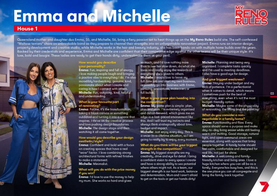 My Reno Rules on Channel 7 starts 21 April