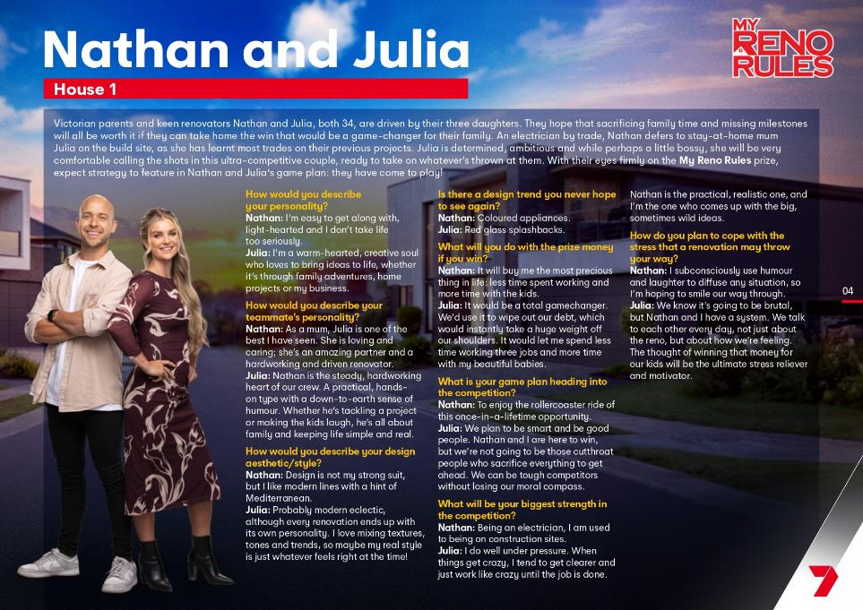 My Reno Rules on Channel 7 starts 21 April