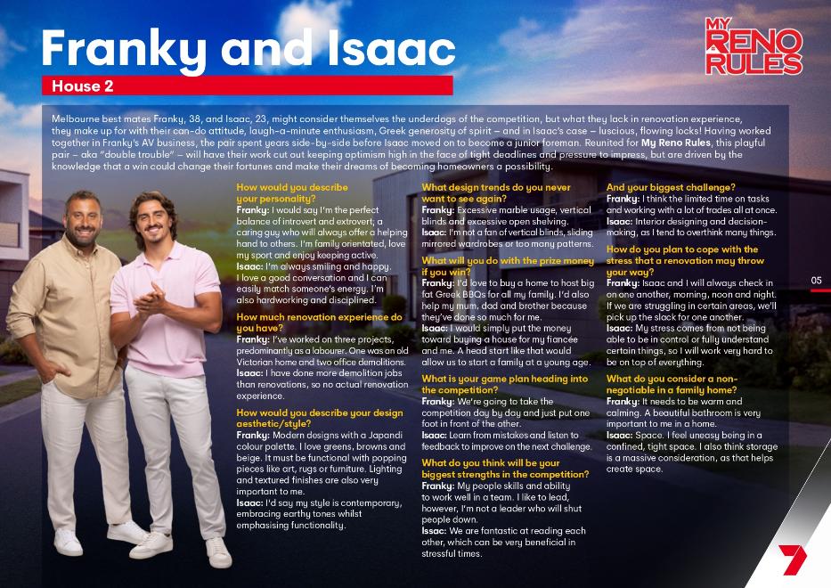 My Reno Rules on Channel 7 starts 21 April