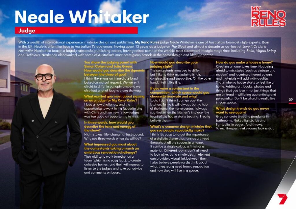 My Reno Rules on Channel 7 starts 21 April