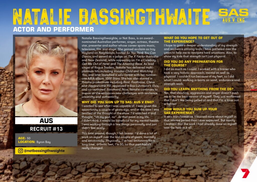 SAS: AUS v ENG on Channel 7 meet the recruits