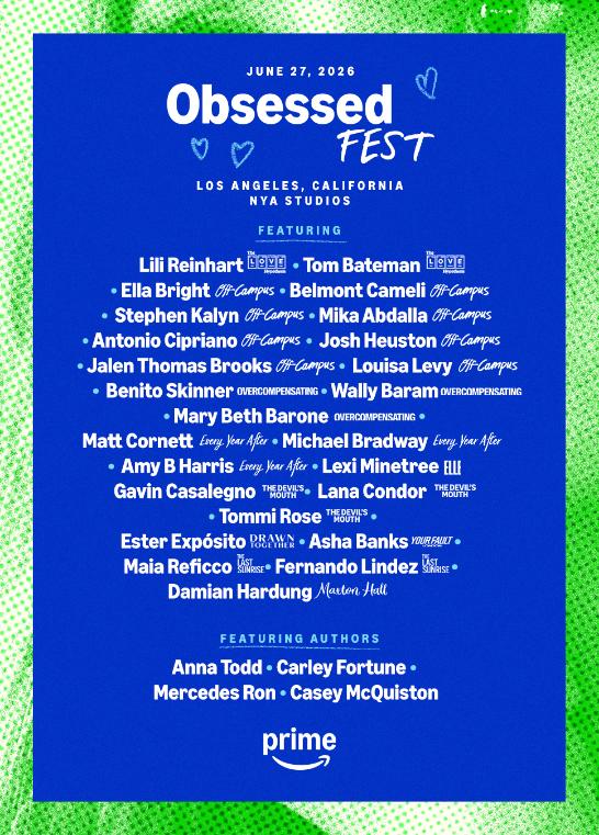 Prime Video reveals first wave talent for Obsessed Fest - Prepare to become obsessed.