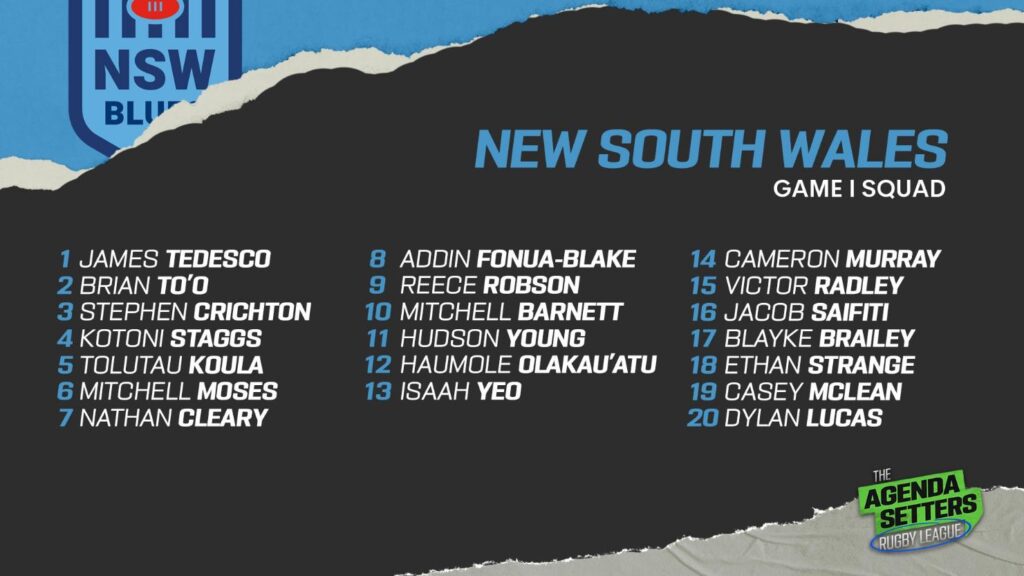 The Agenda Setters Rugby League on Channel 7 Luke Keary on Reece Walsh being left out of Slater’s Origin squad