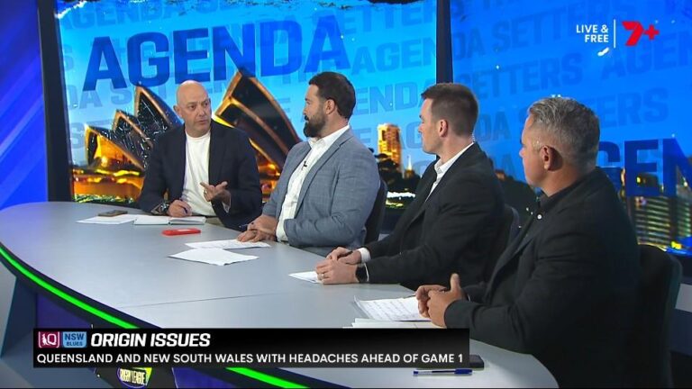 The Agenda Setters Rugby League on Channel 7 Aaron Woods says Billy Slater has "a bit of a headache"