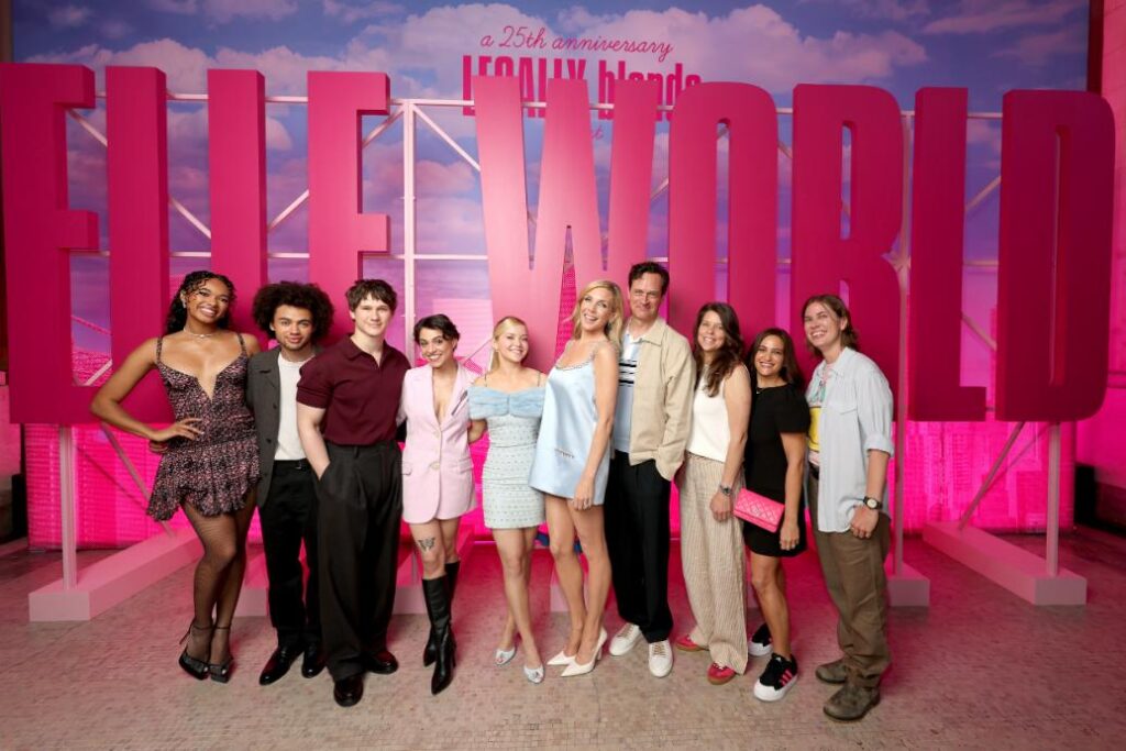 Reese Witherspoon reunites with the original Legally Blonde cast during the Elle World event in New York.