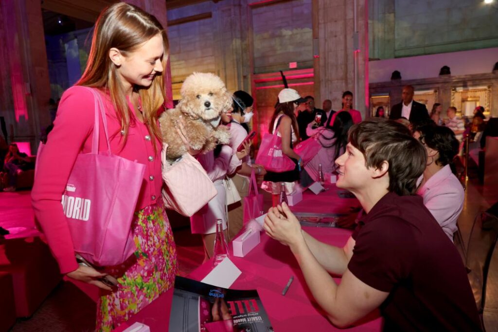 Reese Witherspoon reunites with the original Legally Blonde cast during the Elle World event in New York.