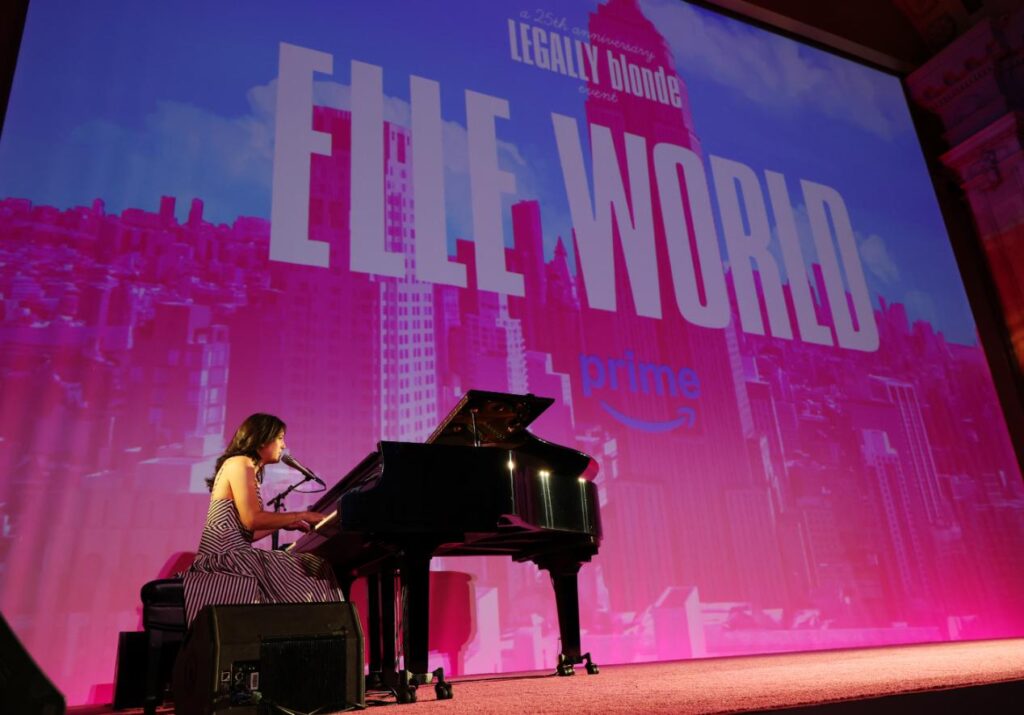 Reese Witherspoon reunites with the original Legally Blonde cast during the Elle World event in New York.