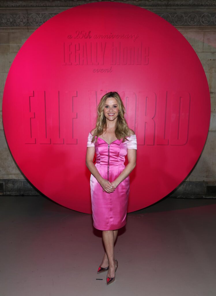 Reese Witherspoon reunites with the original Legally Blonde cast during the Elle World event in New York.