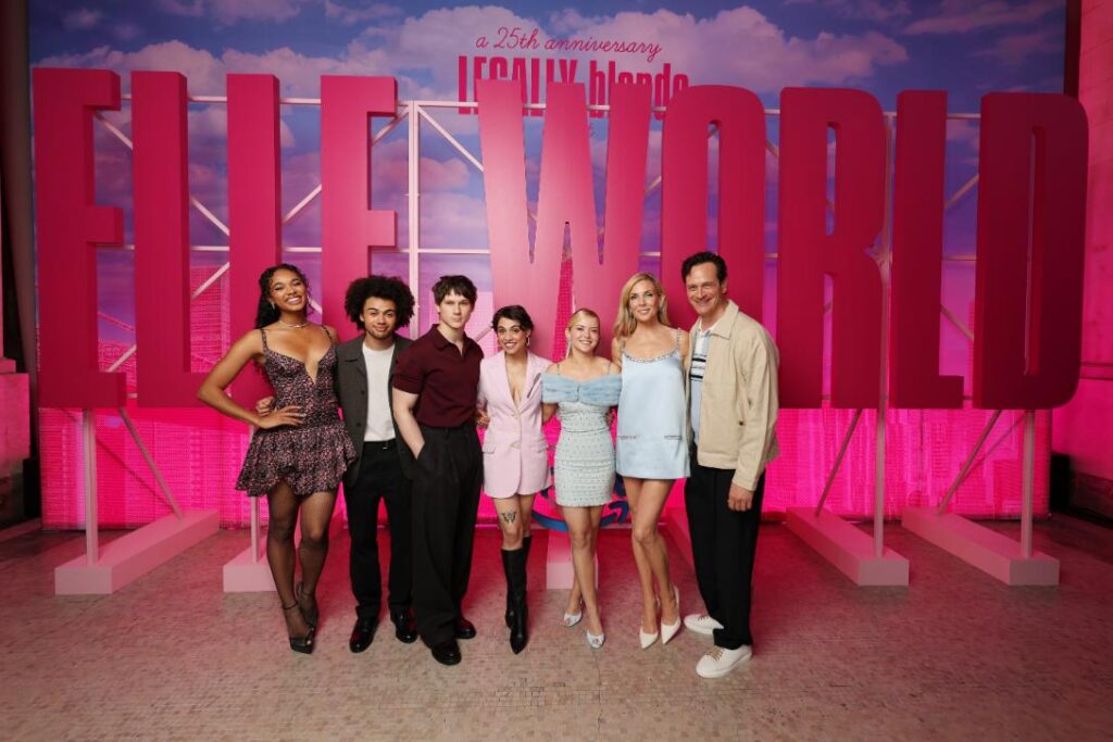 Reese Witherspoon reunites with the original Legally Blonde cast during the Elle World event in New York.