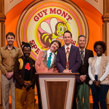 Guy Montgomery hosts Season 3 Episode 9 of Guy Montgomery's Guy Mont Spelling Bee on ABC TV and ABC iview.