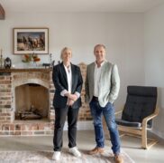Anthony Burke and homeowner Kelly in Restoration Australia season 8 episode 6 on ABC.