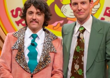Sam Campbell and Guy Montgomery appear in Guy Montgomery's Guy Mont Spelling Bee on ABC TV.
