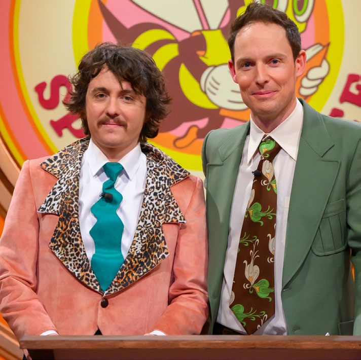 Sam Campbell and Guy Montgomery appear in Guy Montgomery's Guy Mont Spelling Bee on ABC TV.
