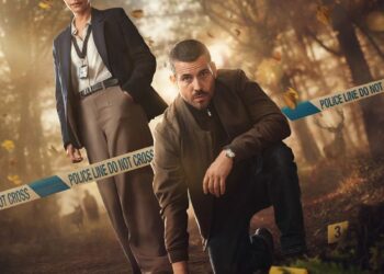 Cooper and Fry detectives at a crime scene