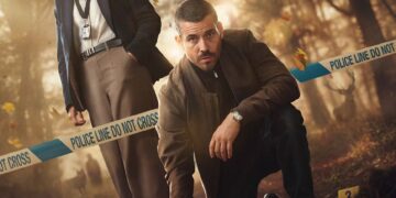 Cooper and Fry detectives at a crime scene