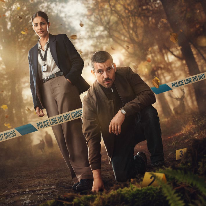 Cooper and Fry detectives at a crime scene