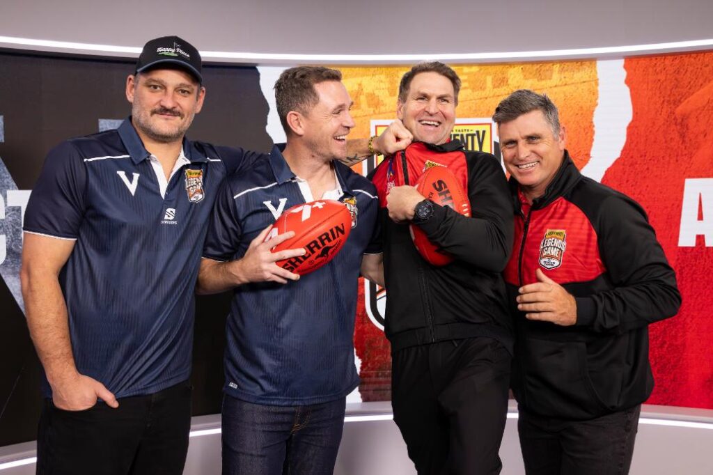Dustin Martin announced as Victoria's first draft pick for the 2026 Legends Game on Channel 7.