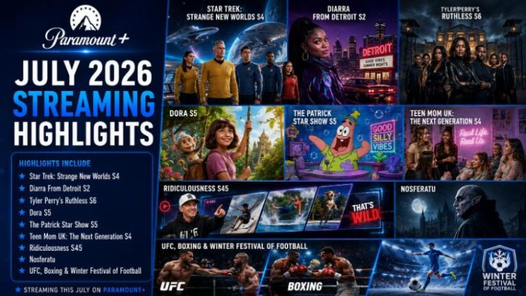 Paramount+ July 2026 streaming highlights