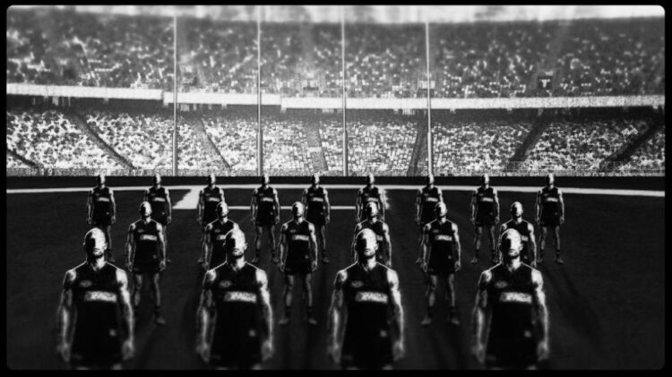 Promotional image for Four Corners: Collision – The Brain Injury Crisis in the AFL on ABC TV and ABC iview.
