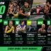 Promotional artwork highlighting the major sporting events streaming on Kayo Sports this week.