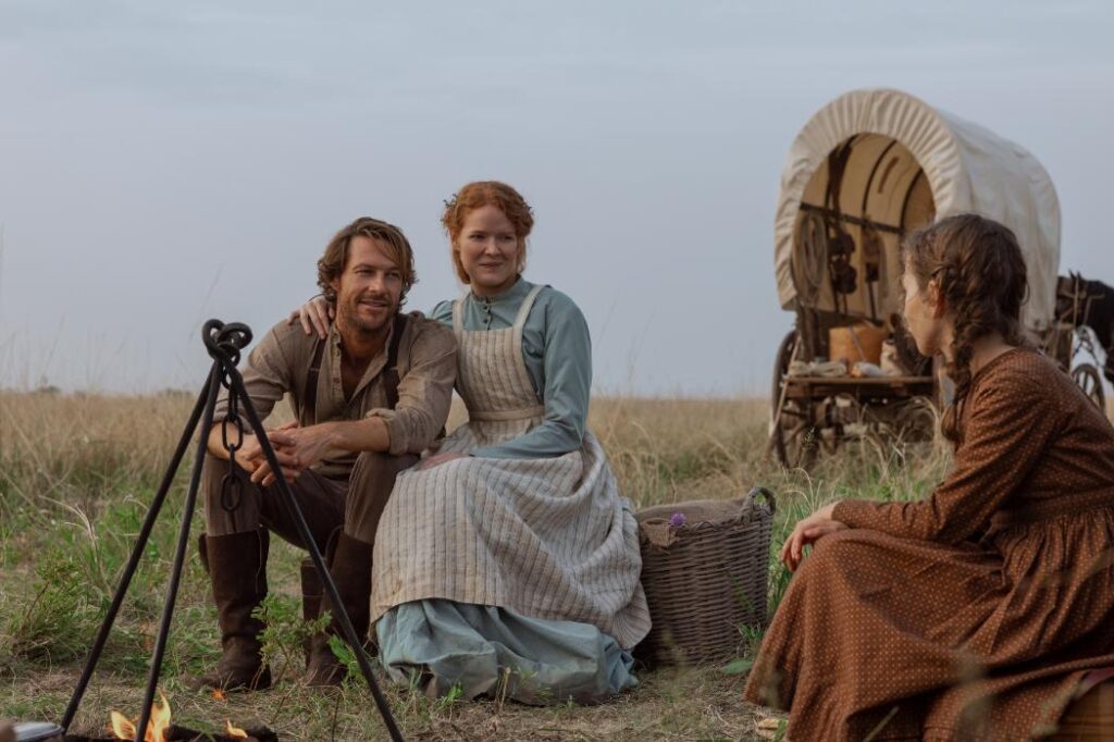 The Ingalls family in Netflix's adaptation of Little House on the Prairie.